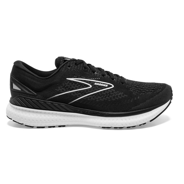 Brooks Mens Glycerin Gts 19 Max Cushion Road Running Shoes - Black/White (361597-KPM)